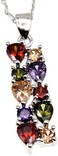 Hermosa Multi Gemstone Pendants Garnet Amethyst Morganite Peridot Promise Wedding Party Necklaces Pendants, Garnet Amethyst Morganite Peridot, garnet amethyst morganite peridot,