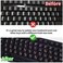 CaseBuy 2PCS Russian Keyboard Stickers, Russian-English Keyboard Letters Replacement Sticker Orange Font with Black Background for PC Computer Laptop Notebook Desktop, Cyrillic Keyboard Alphabet Stick