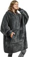 Catalonia Oversized Blanket Hoodie Sweatshirt, Wearable Sherpa Lounging Pullover for Adults Women Men
