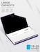 Padike Business Name Card Holder Luxury PU LeatherStainless Steel Multi Card Case,Business Name Card Holder Wallet Credit Card ID Case