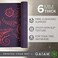 Gaiam Yoga Mat - Premium 6mm Print Extra Thick Non Slip ExerciseFitness Mat for All Types of Yoga, PilatesFloor Workouts (68"L x 24"W x 6mm Thick