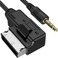 ELONN AMI/MMI AUX Cable - MDI to AUX, MMI to AUX, AMI Adapter for Audi AUX Cord, Compatible with Audi Music Interface Volkswagen Media-in Socket - 6 Foot Extra Long