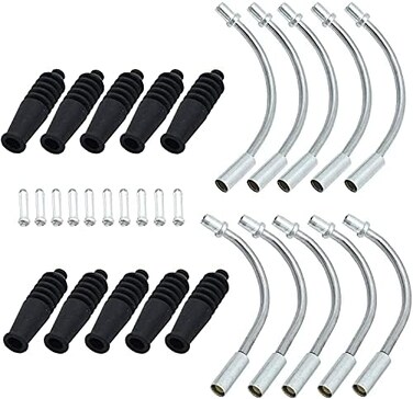 JooFn Bike V Brake Noodle Cable Guide Pipe Rubber Boots Bicycle Cycling 2 Set(4Pcs