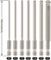 BROPPE 7pcs SAE Ball End Hex Screwdriver Bit Set Hex Head Allen Wrench Drill Bit Set 5/64-5/16 Inch Magnetic 1/4 Inch Hex Shank 100mm Long