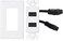 لوحة جدارية HDMI ثنائية المنافذ من Cable Matters، عبوة من قطعتين، باللون الأبيض (تدعم دقة 4K UHD وARC وتمرير إيثرنت).