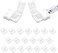 VIPMOON 20 Pack 4-Pin RGB 8mm Solderless Connector Adapter for SMD 2835 3528 Multicolor Non-Waterproof LED Strip Light