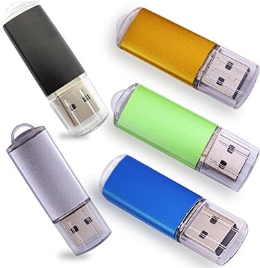 Ebamaz USB Flash Drives 2.0 Metal Key Pack of 5 Colors (512MB,Not GB,Smaller Than 1GB,Blank