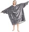 Cozystar Wearable Blanket Hoodie with Giant Pocket （Pet Won't LeaveExtra Soft Sherpa Fleece Thick Warm ＆ Cozy Oversized Sweatshirt Blanket Jacket with Sleeves Gifts for Adult Men Women - Grey, Grey,