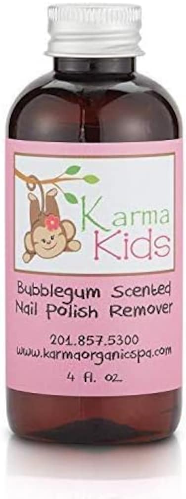 Karma Organic Kids Bubblegum Scented Nontoxic Natural Nail Polish Remover (4 fluid ounce