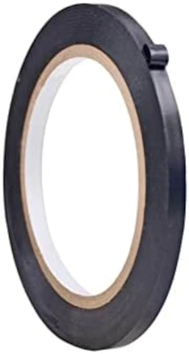 WOD Tape VTC365 Black Vinyl Pinstriping 1/4 inch x 36 yds. for School Gym Marking Floor, Crafting,Stripping Arcade1Up, Vehicles and More