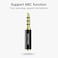 Vention VENTION Gold Plated 2.5mm Female Jack to 3.5mm Male Jack Stereo Full Metal Earphone Audio Headphone Adapter Connector Converter Support MIC Function (2 Pack