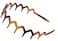 KALIYOTO Set of 2 Zig Zag Black Plastic Sharks Tooth Hair Comb Headband (1 Black Colorplus 1 Brown