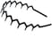 KALIYOTO Set of 2 Zig Zag Black Plastic Sharks Tooth Hair Comb Headband (1 Black Colorplus 1 Brown