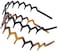 KALIYOTO Set of 2 Zig Zag Black Plastic Sharks Tooth Hair Comb Headband (1 Black Colorplus 1 Brown