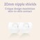 Lansinoh Contact Shields for Breastfeeding, 2 Shields (20mmand Case