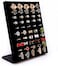 Homeanda Velvet L-Shaped 50 Slots Ring Earring Jewelry Display Tray Organizer Holder (Black
