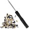 Bluecell BCP 60pcs Metal Cross Slot Tip Screws for Belt Buckle Wallet Handbag, Screwdriver Included