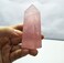 Mina Heal (Rose Quartz- Rose Quartz Healing Crystal Wand PointedFaceted Prism Bar for Reiki Chakra Meditation Therapy Deco