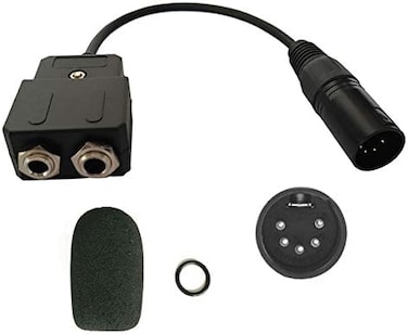 UFQ UFQ GA-AB aviation headset GA dual plugs to Airbus XLR 5 pin male adapter GA twin connectors to 5 pin male airbus XLR connector aviation headset adapter free with super high density sponge with O