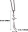 ZKDC Islam muslim HZ Zulfiqar Sword of Imam Ali stainless steel necklace 60 cm chain