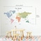 DECOWALL DLT-1809 Modern Pastel Tones World Map Kids Wall Stickers Wall Decals Peel and Stick Removable Wall Stickers for Kids Nursery Bedroom Living Room (XLarged?cor