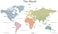 DECOWALL DLT-1809 Modern Pastel Tones World Map Kids Wall Stickers Wall Decals Peel and Stick Removable Wall Stickers for Kids Nursery Bedroom Living Room (XLarged?cor
