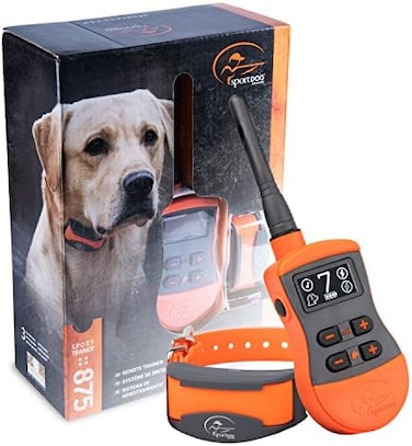 جهاز تدريب الكلاب عن بعد SportDOG SportTrainer - طوق صدمات بمدى نصف ميل - شاشة OLED - طوق تدريب الكلاب الإلكتروني المقاوم للماء والقابل لإعادة الشحن مع خاصية النغمة والاهتزاز والكهرباء الساكنة - قابل