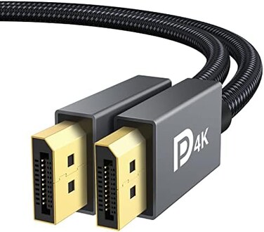 IVANKY VESA Certified DisplayPort Cable, 6.6ft DP Cable 1.2, [4K@60Hz, 2K@165Hz, 2K@144Hz], Gold-Plated High Speed Display Port to Display Port Cable, for Gaming Monitor, Graphics Card, TV, PC, Laptop