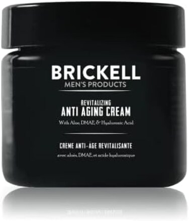 Brickell Men's Products Revitalizing Anti-Aging Cream For Men, Natural and Organic Anti Wrinkle Night Face Cream To Reduce Fine Lines and Wrinkles, 2 Ounce, Unscented