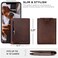 SERMAN BRANDS - Wallets for Men Slim Mens leather RFID Blocking Minimalist Card Front Pocket Bifold Travel Thin, A. Texas Brown 5.0, Slim