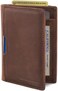 SERMAN BRANDS - Wallets for Men Slim Mens leather RFID Blocking Minimalist Card Front Pocket Bifold Travel Thin, A. Texas Brown 5.0, Slim