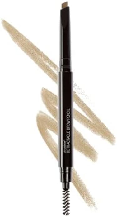 wet n wild Ultimate Eyebrow Retractable Definer Pencil, Taupe, Dual-Sided Brow Brush, Fine Tip, Shapes, Defines, Fills Brow Makeup