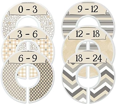 Mumsy Goose Baby Clothes Dividers Nursery Closet Dividers Baby Boy Monochrome