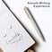 أقلام حبر جاف كامبوند - أقلام ذهبية، عبوة أقلام بالجملة، هدية للرجال والنساء، أقلام قابلة للسحب للكتابة السلسة، حبر أسود، سن متوسط ​​1.0 مم، 3 أقلام مع 3 عبوات حبر (ذهبي)