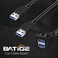 كابل تمديد BATIGE ثنائي المنافذ مربع الشكل USB 3.0 مثبت على لوحة القيادة مع مشبك للسيارة والشاحنة والقارب والدراجة النارية - 3 أقدام