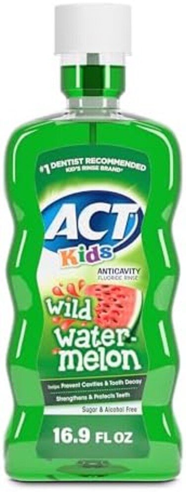ACT Kids Anticavity Fluoride Rinse Wild Watermelon 16.9 Ounce Original Version