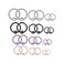 Ruifan 20G 16G 14G 12G Surgical Steel Captive Bead Nose Hoop Septum Earring Eyebrow Tongue Lip Nipple Helix Tragus Piercing Rings 8mm,10mm,12mm,14mm