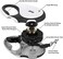 TUG Patented 360&deg; Tangle-Free, Heavy Duty Retractable Dog Leash with Anti-Slip Handle; 16 ft Strong Nylon Tape/Ribbon; One-Handed Brake, Pause, Lock