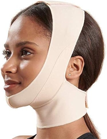 Marena FM100 Unisex Recovery Compression Minimal Coverage Face Post-Op Mask with Mid-Neck Coverage