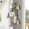 Love-KANKEI Corner Shelf Wall Mount of 3 Tier by , Rustic Wood Floating Shelves for Bedroom, Living Room, Bathroom, Kitchen, Office and More
