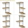 Love-KANKEI Corner Shelf Wall Mount of 3 Tier by , Rustic Wood Floating Shelves for Bedroom, Living Room, Bathroom, Kitchen, Office and More