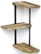 Love-KANKEI Corner Shelf Wall Mount of 3 Tier by , Rustic Wood Floating Shelves for Bedroom, Living Room, Bathroom, Kitchen, Office and More