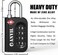 ANVIL TSA Approved Luggage Lock - 4 Digit Combination padlocks with a Hardened Steel Shackle - Travel Locks for SuitcasesBaggage