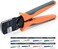 أداة تجعيد دبابيس الموصلات الدقيقة IWISS IWS-3220M، بمقاس 0.03-0.52 مم²، وقياس 32-20AWG، مزودة بآلية تجعيد مسننة، متوافقة مع موصلات D-Sub وOpen Barrel، وMolex، وJST، وJAE، وTYCO-E.