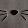 Bone Dry Embroidered Microfiber Cat Shape Pet FoodWater Placemat-Gray
