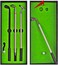 NALAKUVARA Mini Desktop Golf Ball Pen Set with Putting Flag (Green