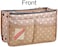 Vercord Updated Purse Handbag Organizer Insert Liner Bag in Bag 13 Pockets Beige Dot Large