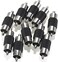 Warmstor 10 Pack Nickel Plated Audio Video RCA Male to Male Adapter Coupler Converter