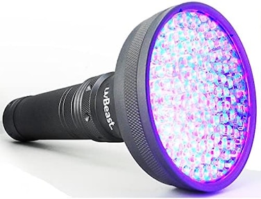 uvBeast New Version 2 - UV Torch Black Light Flashlight with HIGH Definition 100 LED Flood 385-395nm UV Best for Commercial/Domestic Use Even in Ambient Light - Registered Design Designed in England