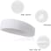 Kenz Laurenz Sweat Bands/Headbands for Women Men Elastic Headband Sports Sweatbands Athletic Stretchy Head Band Workout Running Basketball Moisture Wicking Terry Cloth Set Sweat Hair